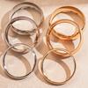 3-piece Set of Heavy Industry Metal Smooth Geometric Circle Bracelet Exaggerated, Simple and Advanced