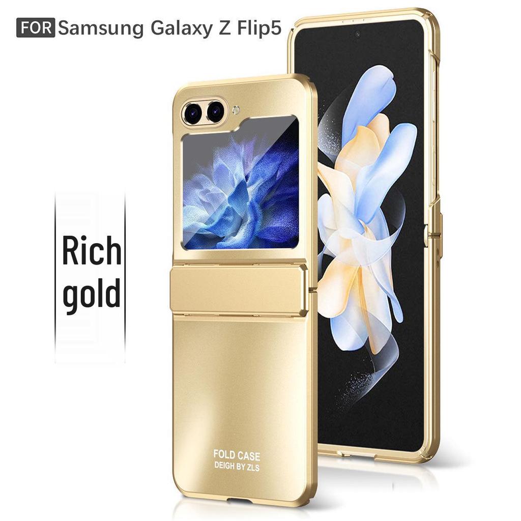 Samsung ZFlip6 Mattes Galvanisiertes Gehäuse - Rundumschutz-PC-Hülle für ZFlip5/ZFlip4