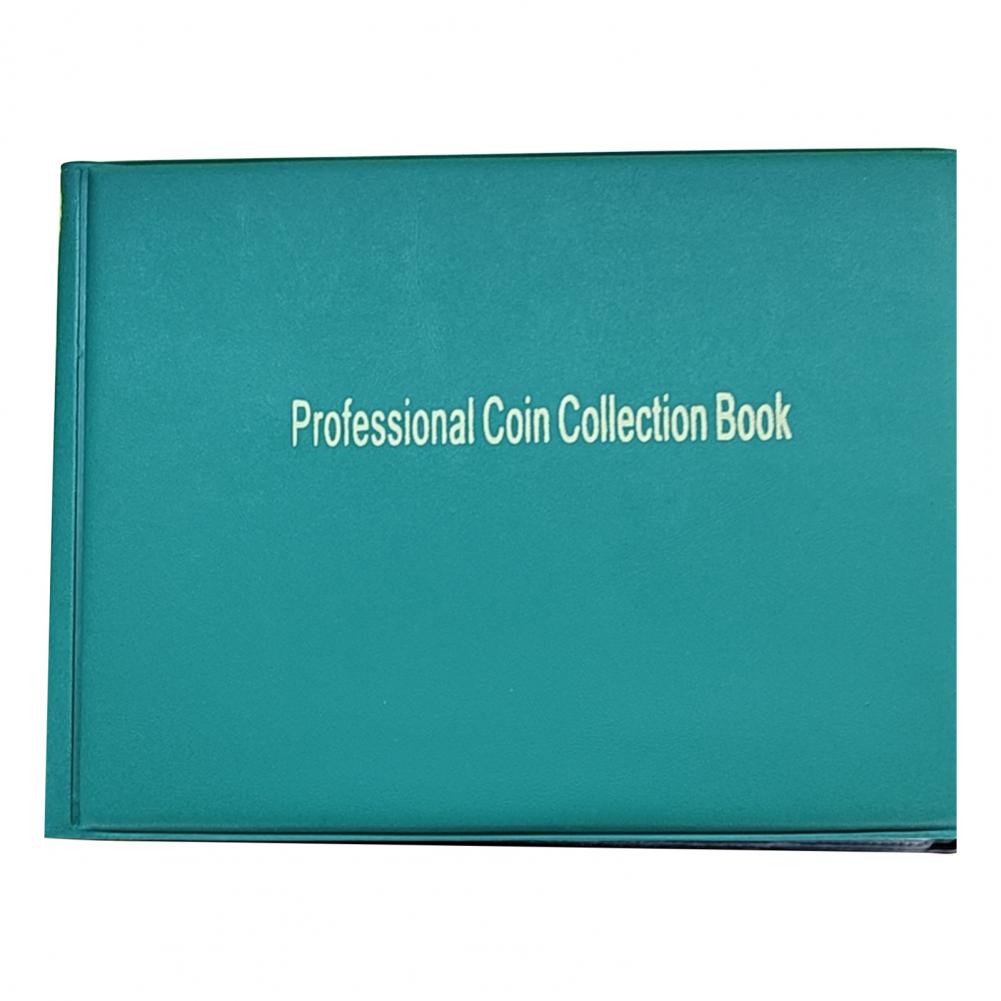 

Coins Storage Album Coins Collection Book 10 Pages 240 Pockets Transparent PVC Multi-purpose Stamps Commemoration Home Supplies зелений