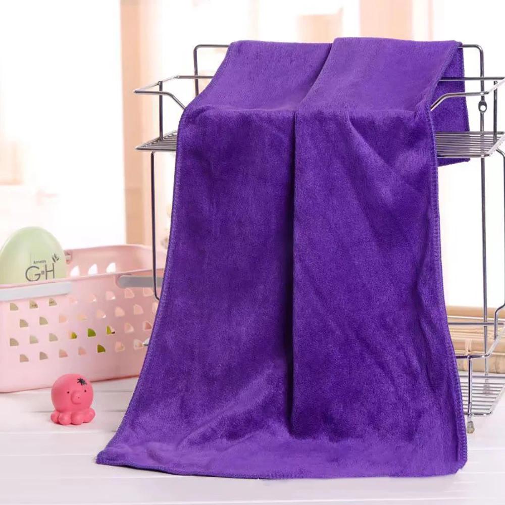 

Микрофибра полотенце для ванны и сухого волос Мягкое утолщенное бытовое полотенце для чистки автомобиля Спортивное полотенце Впитывающее Парикмахерские полотенца для салонов красоты 70x140cm&1pc фиолетовый