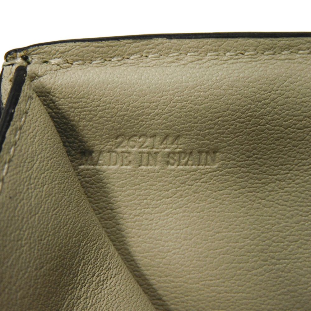 Used 12695 Vertical Wallet Small C660S86X01 6465 7942 Current Green Tan Brown Anagram Rosemary Unisex from Japan