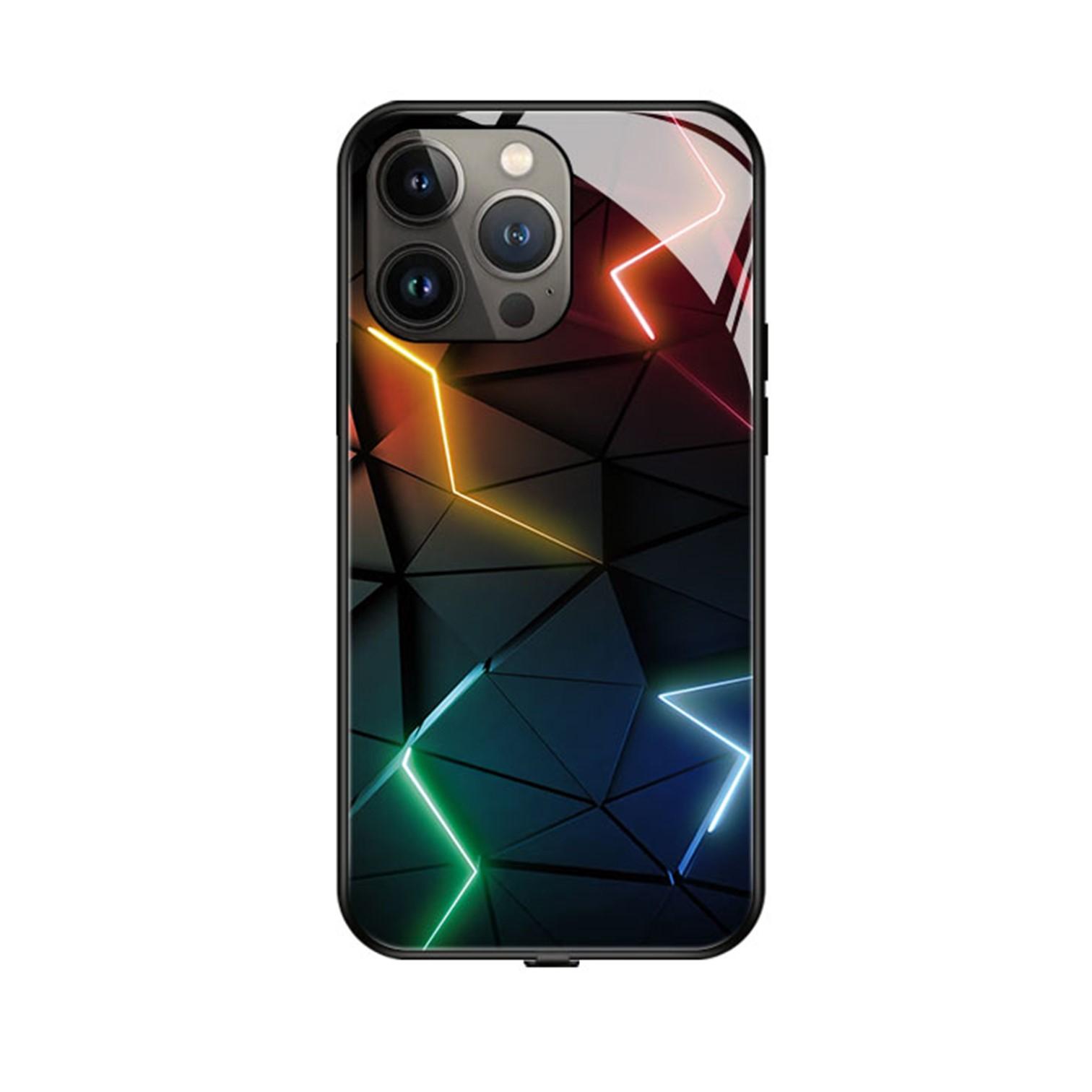 Luxury Geometry LED Light Glowing Luminous Phone Case for IPhone iphone 7/8