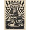 Vintage Friseursalon Poster Klassischer Friseurstuhl Werkzeuge Herrenrasur Drucke Leinwandmalerei Wandkunst Bilder Heim Wohnzimmer Dekor