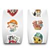 500PCS Retro Animals Pattern Roll Stickers Laptop Harajuku Luggage Personality Decoration Guitar  Waterproof Stationery Sticker