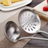 Kitchen Cooking Stainless Steel Spatula, Soup Spoon, Large Colander, Scooped Hollow Handle Cooking Shovel, 1Pc