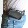 Belt Bag Brown Black PU Leather Mobile Phone Bag Phone Wallet Belt Waist Bag Phone Waist Bag