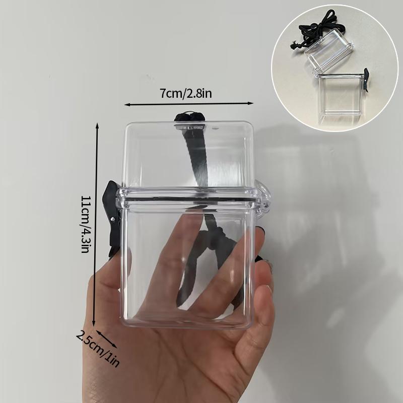 Transparent Plastic Card Storage Box 3 inch Kpop Idol Photocards Storage Case Desktop Organizer Classification Box Stationery
