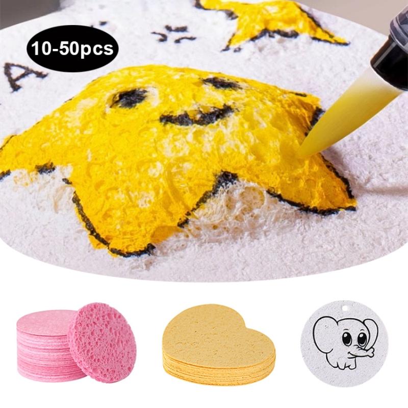 6.5-8cm Foam Texture Painting Paper White/Pink/Yellow Magic 3D Drawing Canvas Sponge Diy Puffy Texture Paper Art Drawing Paper