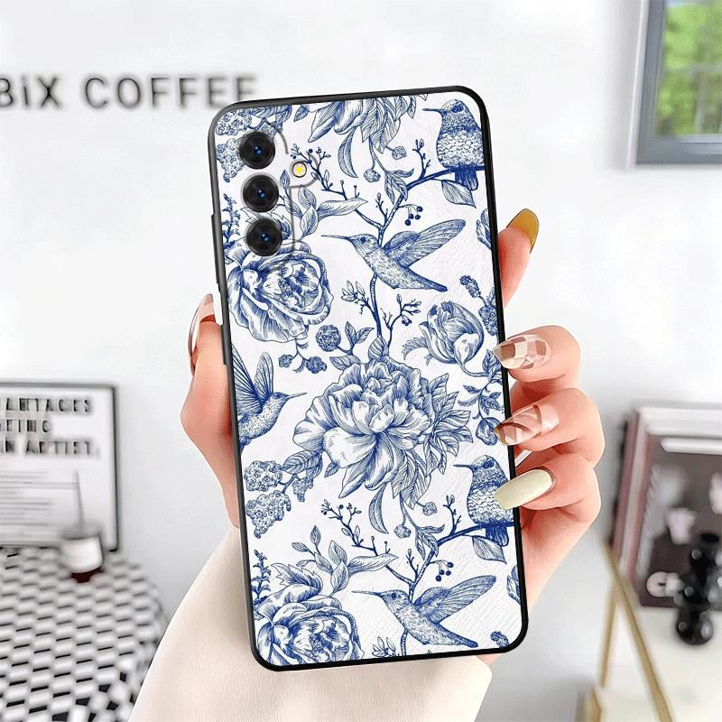 Blue And White Porcelain Pattern Soft Phone Case for Samsung A17 A37 A57 A16 A26 A36 A56 A15 A25 A35 A55 A14 A24 A34 A54 A13 A23