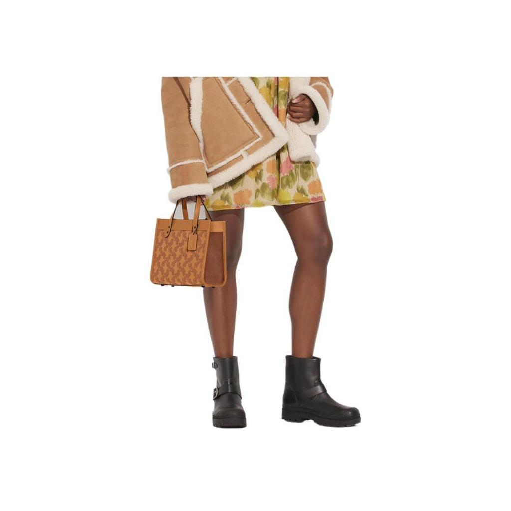 New COACH Field Cow Leather Tote Bag Shopping Bag Handbag Shoulder Bag Crossbody Bag Medium Size Women's Yellow CD750-V5UWP