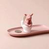Miniature Pink Pig Toilet Toilet Thinking Pig Figurine Sitting on Statue Cartoon Farm