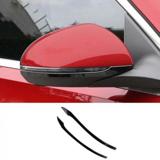 Exterior Rear View Mirror Strip Trim Black Titanium For Benz EQE EQS -