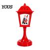 Warm Atmosphere Lighting Christmas Snow Sphere Lamp, Retro Street Lamp Design, Santa Winter Theme Ornament Snowman Tree Night Light for Bedroom,