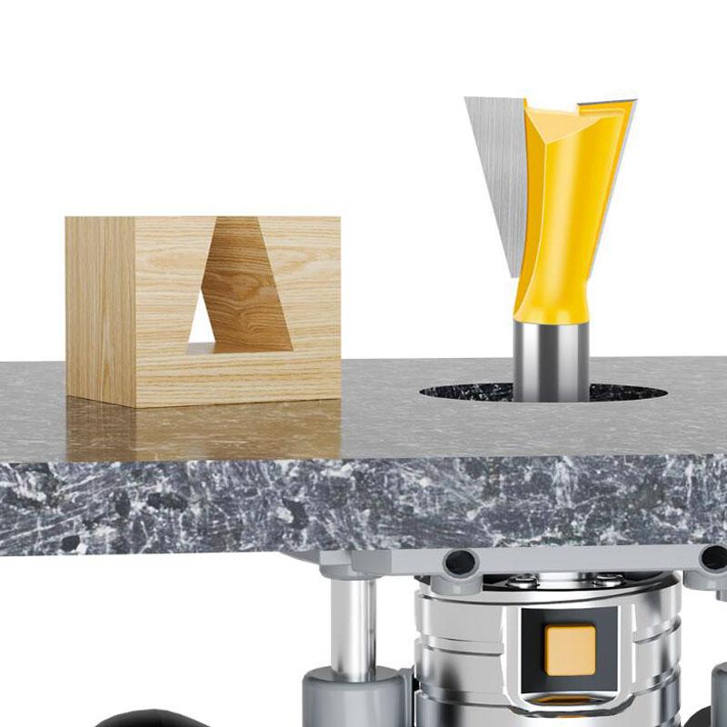 5 bucăți 12 mm 1/2 inch cu coadă de rândunică Set de freze pentru îmbinare freza pentru lemn, 14 grade