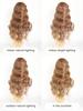 Synthetic Wig Long Ombre Blonde Wavy Wig for Women  Middle Part Wavy Wig Natural Looking Wig for Daily Party Use (Ombre Blonde)