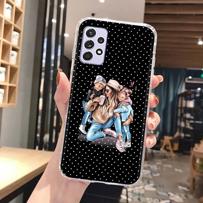 

Baby Mom Boy Girls Phone Case Cover For Samsung Galaxy A13 A14 A15 A16 A17 A53 A54 A55 A56 A33 A34 A35 A36 A23 A24 A25 A26 A05S Samsung A36