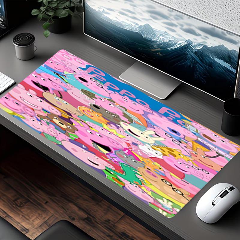 Peppa Pig Print Mouse Pad, for Keyboard Pad Laptop PC Mat for Office Home Use, Desk Decor, Perfect Birthday Gift for Gamers