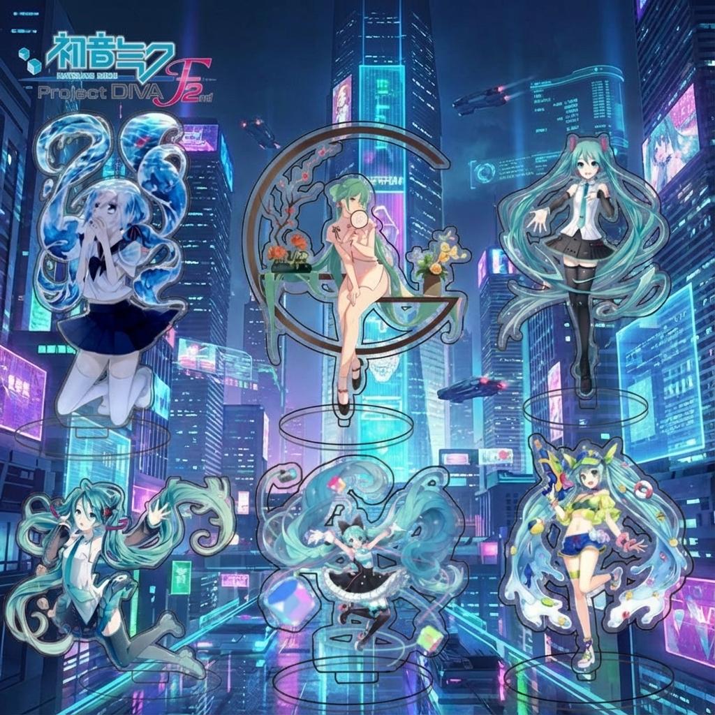 Large Standee Hatsune Miku Anime Acrylic Desktop Decor Cartoon Figure Collectible Gift For Fans