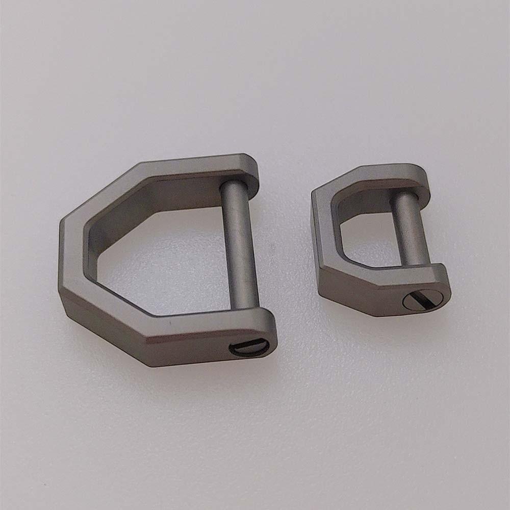 Anti-lost Titanium Zinc Zinc Alloy Key Chain Polyester Mini Buckle Thickened D-shaped Key Ring Women