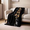 Bass Guitar Headstock Art for all seasons blanket lunch break throw gift