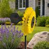 Sonnenblumen-Windrad, Gartenstecker Windfang, Windgetriebener Sonnenblumen-Spinner, Outdoor-Dekoration für Rasen, Garten, Terrasse