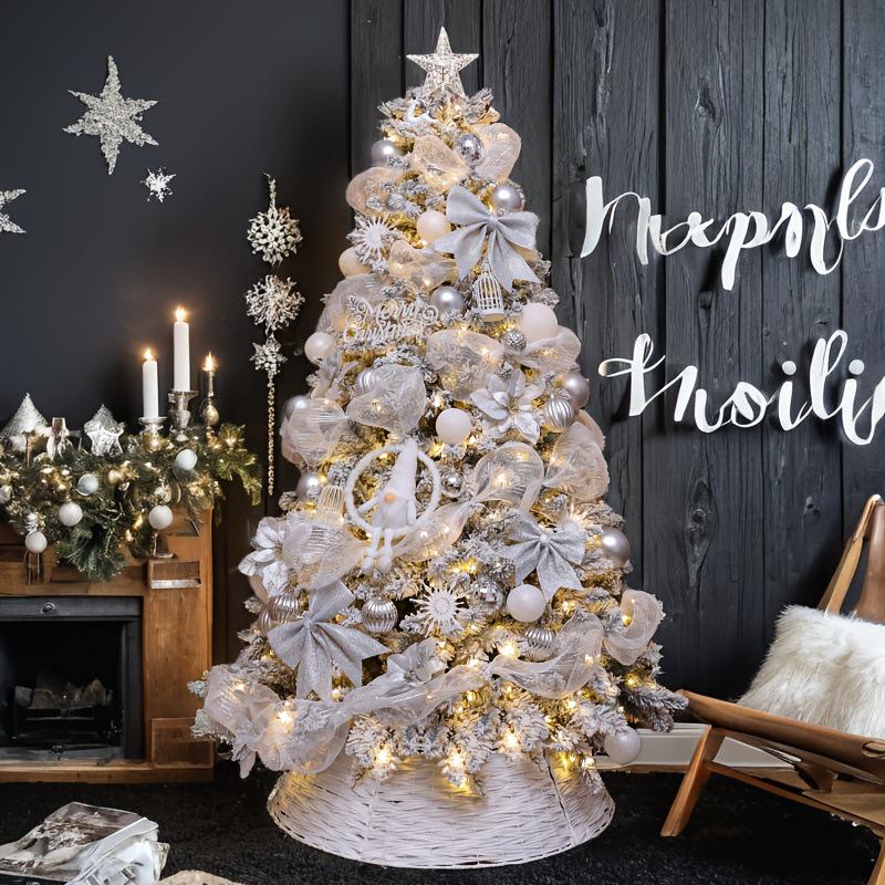 2024 DIY White Christmas Tree Ornaments Set for Home & Living Room Decoration