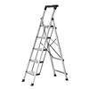 VEVOR Scala a 5 gradini, Sgabello pieghevole con pedale antiscivolo largo e maniglia comfort, Scala a pioli portatile in alluminio con capacità 150 kg
