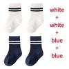 4 Pairs/set Babys Boys Striped Socks Pure Cotton Ribbed Toddler Boys Ankle Socks Pack Soft Kids Accessoies Clothes For 0-5Y Boys