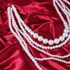 Luxury Multi Layer Necklaces Charms Exaggerated Necklaces Pearl Beaded Necklaces  Dress Decoration