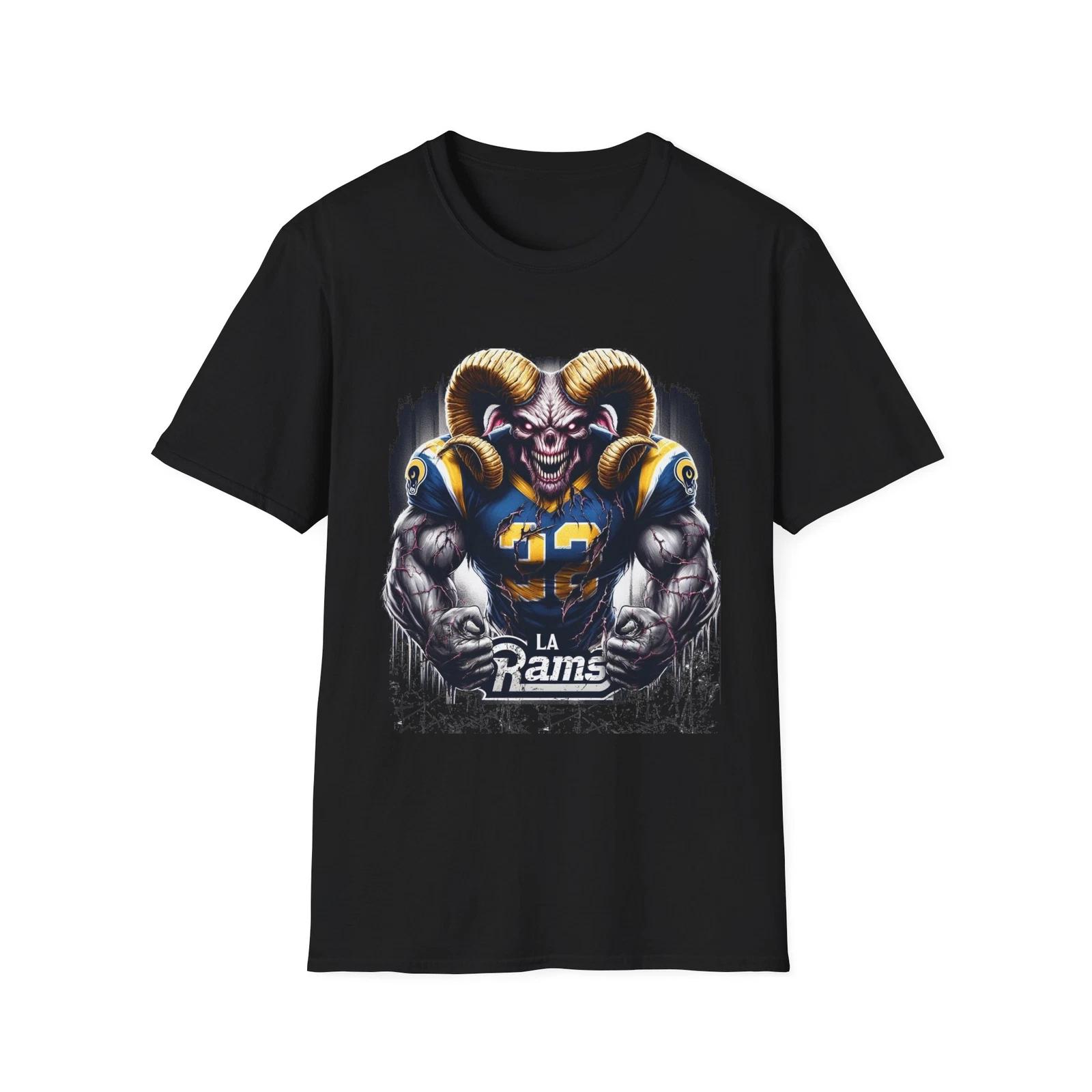 LA Rams Horror Mash Up T-Shirt - Spooky NFL Fan Apparel S