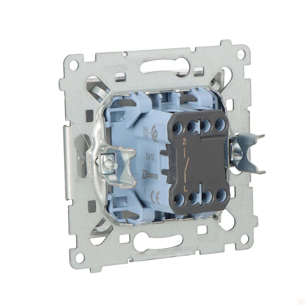 Single-pole switch 16AX, matte silver Simon54
