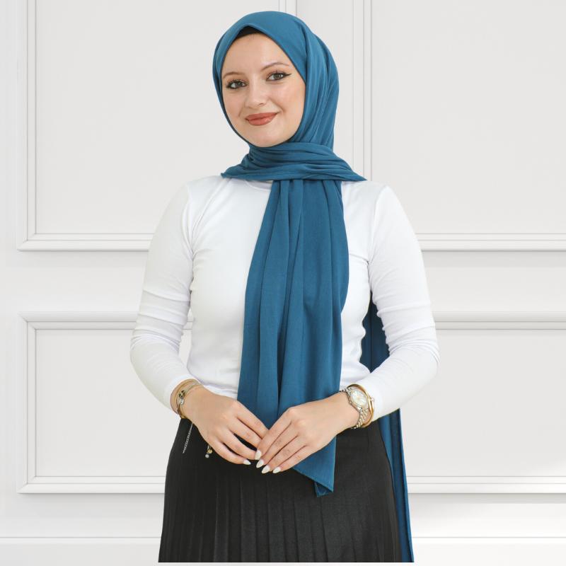 Hijab für Damen, Viskose-Schal, leicht, muslimischer Hijab, langer Schal, islamische Schals, türkisches Seiden-Kopftuch für Damen