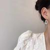 S925 Silbernadel Koreanische Diamant-Ohrringe: Eleganter, modischer Schmuck im kalten Stil für Frauen