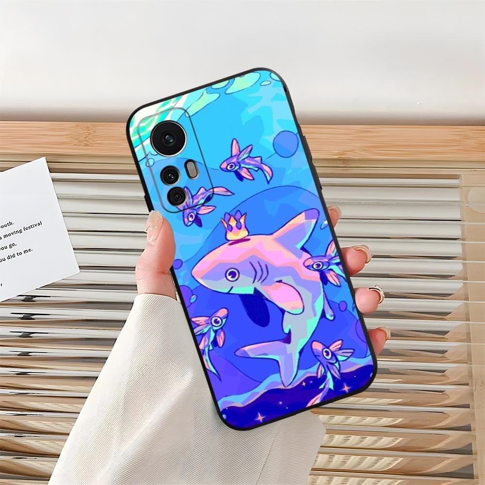 Cartoon Cute Shark Phone Case for Xiaomi Redmi Note 13 14 10 12 Pro POCO F4 F5 X5 Pro 12 13 11T Lite Ultra Shell Coque