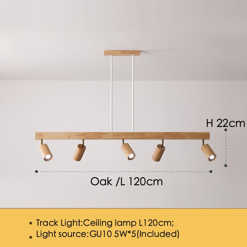 Nordic Wooden LED Ceiling Light Ceiling Spotlight LED Rail Track Lamps for Living Room Bedroom Kitchen Restaurant Decoration