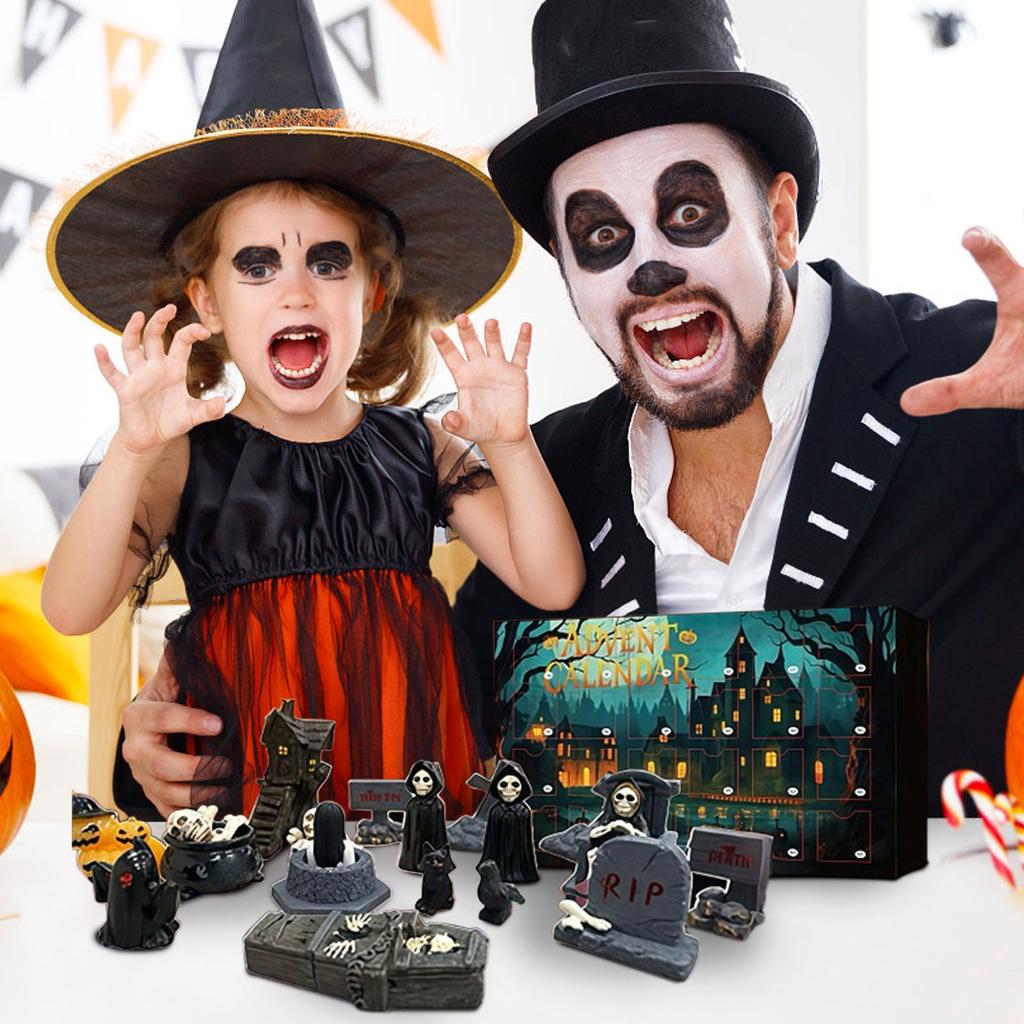 Halloween 3D Rășină Decorativ Numărătoare Inversă Blind-box 24 Piese