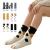 Cozy Winter Slipper Socks Cute Cat Paw for Women, Fuzzy Socks, Soft Plush Skin Friendly Breathable Animal Warm Coral Fleece Sleeping Autumn