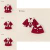 Cute Childrens Girl Dress Suit With Insulated Polyester Material And Button Closure For Winter Wear