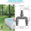 Replaceable Swimming Pools Hose Connector Coupling Interconnecting Coupler with Rubber O-Ring T-Joint Pipe Filter Pump Adapter