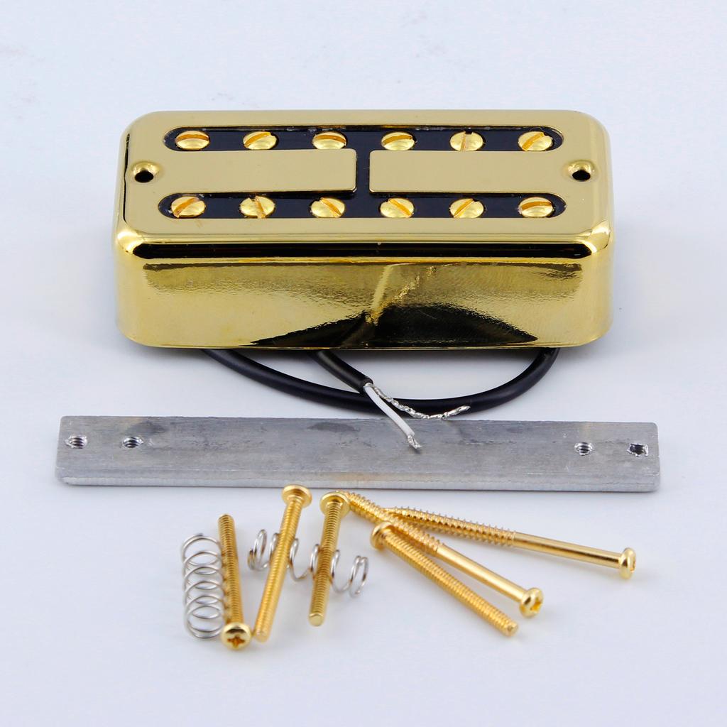 FLEOR Alnico II Electric Guitar Neck/Bridge Humbucker Pickup for FT Style Guitar, Chrome/Gold