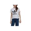 Adidas Originals Clover SS22 Logo Print Drawstring Side Crew Neck Short Sleeve T-Shirt Women Tops White HS2598