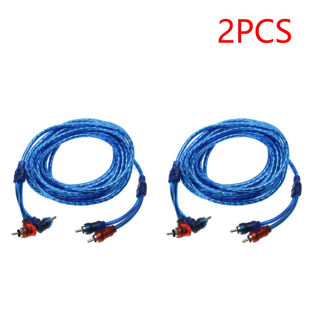 

Car Audio Amplifier Cable for Home Cinema Digital Stereo Hi-Fi System 2 RCA to 2 RCA Plug Audio Cable