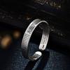 S999 Pure Silver Great Compassion Curse Silver Bracelet Retro Opening Gift for Mom Elderly Silver Bracelet Bracelet Bracelet