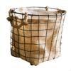 Crafted Iron Basket for Plant Arrangement In Living Room or Balcony