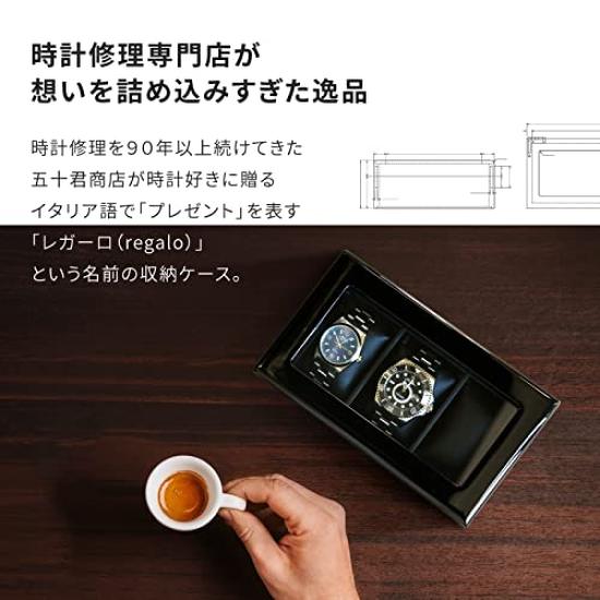 IGIMI Luxury Wooden Watch Box with Holds 3 Compatible with Regalo Nero Black IG-ZERO 40A-1W Window, Watches, (IG04020301001)
