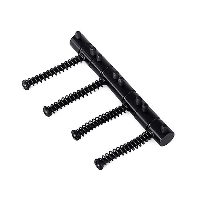 Bass Bridge String Saddle Plate Block Instrument Bass Electric Guitar Replacement Accessories Spring Screws with Wrench
