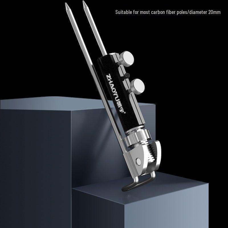 Stainless Steel Two-in-One Fishing Rod Holder & Ground Stake Stand