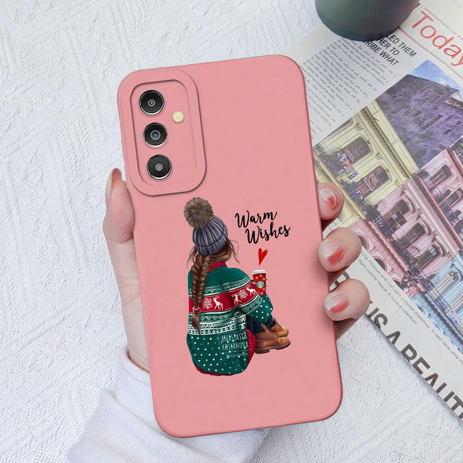Fall für Samsung Galaxy A31 A51 A14 A13 A04 A03 A02 M13 M23 M32 M54 Süße Mädchen Liebhaber Platz flüssige Weiche stoßfeste Abdeckung für Samsung Paar Fundas