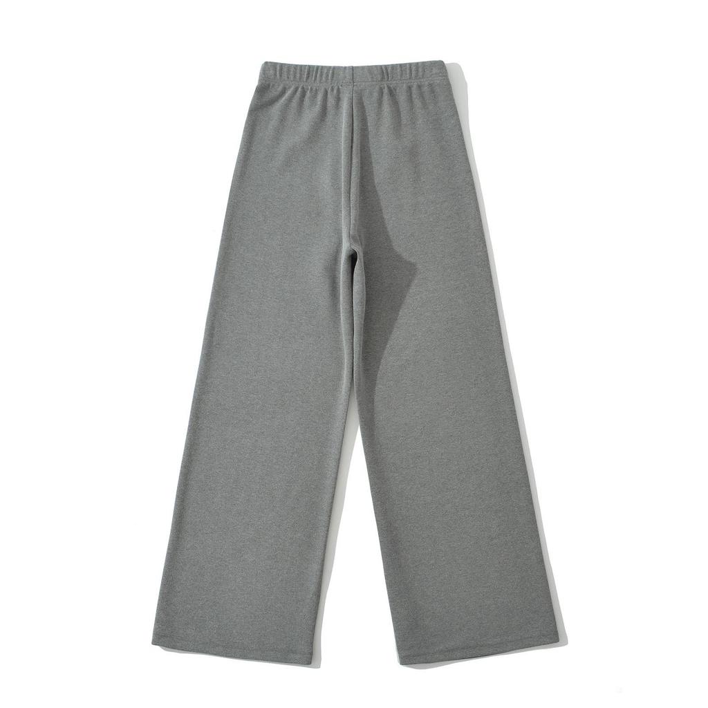 American Style Low Waist Wide Leg Drawstring Pants - Casual, Loose, Floor-Length Sportswear