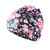 Women's Fashion Pleated Comfortable Large Size Spa Long Hair Swimming Ear  Swim Cap